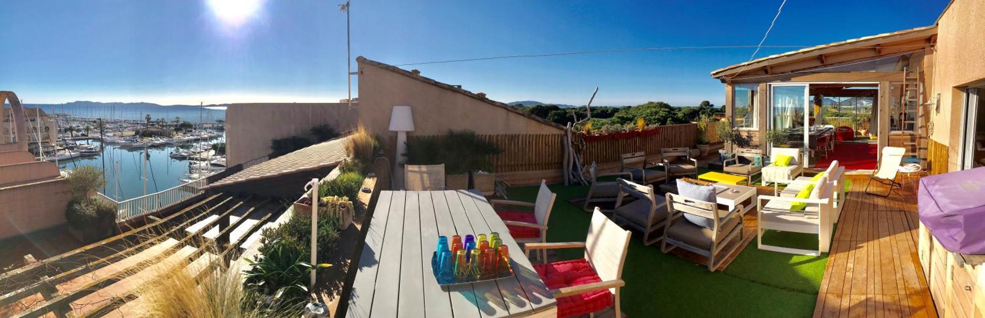 Appartement Port Duplex Plein Sud 200 M2 Et 100 M2 De Terrasse Hyères